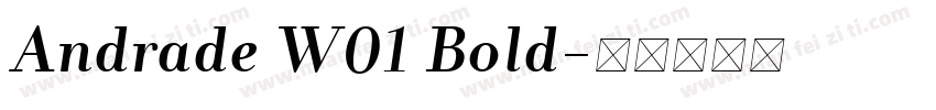 Andrade W01 Bold字体转换